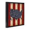 Stupell Industries United States Map on Stripes, 18" x 18" - 3 of 4