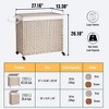 TiramisuBest Laundry Hamper With Lid PE Rattan Powder Coating Frame Clothes Hampers with 01 Removable Bags,100L,Brown - 4 of 4