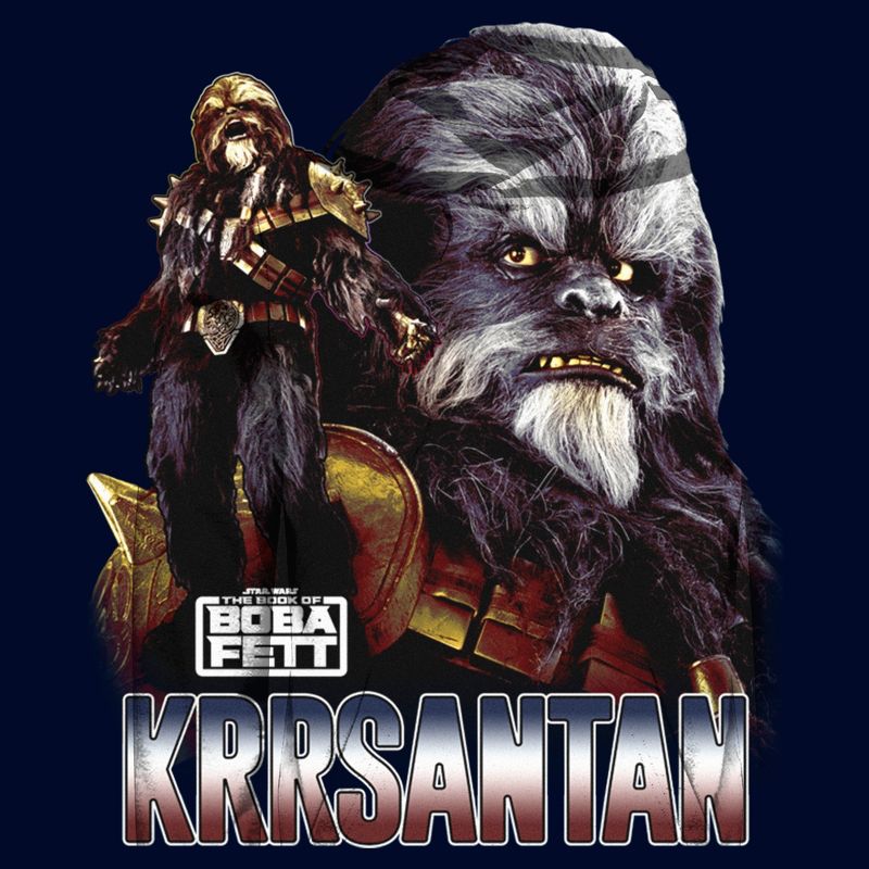 Men's Star Wars: The Book of Boba Fett Krrsantan the Wookiee The Twins Protector Pull Over Hoodie, 2 of 5