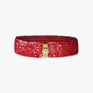 Anna-Kaci Women's Sequin Elastic Waist Belt with Gold Tone Clasp - 1 of 4