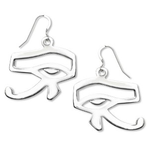 Better Jewelry, Eye of Horus .925 Sterling Silver Earrings - 1 of 2
