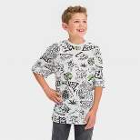 Boys' Teenage Mutant Ninja Turtles All Over Print Short Sleeve Graphic T-Shirt - White