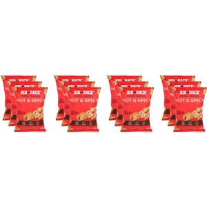 Rib Rack Hot & Spicy Pork Rinds - Case of 12 - 4 oz - 1 of 2