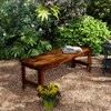 Outsunny 2-Seat Wood Garden Bench, Slated Patio Bench Outdoor Bench - image 2 of 4