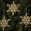 3ct Glittered Snowflake Christmas Ornament Set - Wondershop™ - image 2 of 2