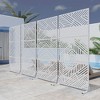 PexFix Outdoor Metal Privacy Screen Garden Fence Stripe Pattern Wall Applique - 4 of 4