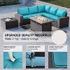ALAULM Outdoor Patio Furniture Set Outdoor Sectional Rattan Sofa Set Brown Manual Wicker Patio Conversation Set with Cushions - 3 of 4