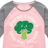 Girls' - Instant Message - Broccoli Shirt Tail Raglan Graphic T-shirt - 2 of 4