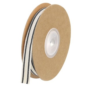 Unique Bargains Cotton Fabric Striped Grosgrain Craft Embellishments Ribbon 10 Yard - 1 of 4