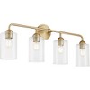 Quorum Lighting Charlotte 4 - Light Vanity in  Aged Brass - 3 of 4