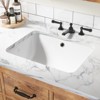 Coucheta Bathroom Undermount Sink, White Ceramic Basin, Vanity Sink for Countertop Installation, Modern Bathroom Remodel and Guest Bath - 4 of 4