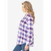 Woman Within Plus Size Pintucked Flannel Shirt - 4 of 4