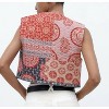 Women's Print Quilted Vest - Pink Ripple M - 2 of 4