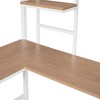 PAGED Simple Metal Loft Bed Bunk Bed with Desk, Twin Size Bed Frame with Storage Shelves, Ladder and Guardrail for Kids, Teens, Adults - 3 of 4