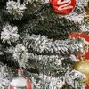 Dexmalle 9' Tall Unlit Snow-Flocked Slim Artificial Christmas Tree with Realistic Branches and 1014 Tips - 4 of 4