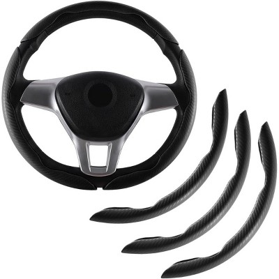 TruAIR 3pcs Carbon Fiber Steering Wheel Cover, Anti-Skid Universal Protector