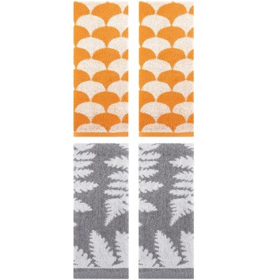 REGALWOVEN Cotton Soft Comfortable Absorbent Geometric Hand Towel 13" x 29"