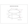 WyndenHall 32" Lipton Metal Coffee Table Black: Iron Frame, Fixed Shelf, 18.5" High, Painted Finish - 4 of 4