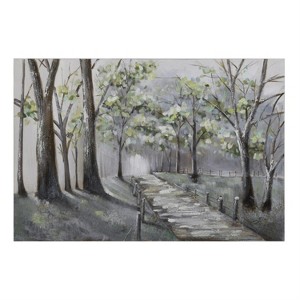 Yosemite Home Decor 'Lighted Path II' - 47"Wx32"H Wall Art on Canvas, Hand Painted with 3D accents - Multi-Color - 1 of 4