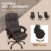 TiramisuBest Brown Faux Leather High Back Office Chair with Massage, Adjustable Height, Recline & Footrest (264lbs) - 4 of 4