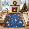 Runner Rug,Washable Rug for Home Decor, Indoor Non Slip Carpet,Soft Low Pile Christmas Rugs with Xmas Tree Motif for Entryway,Living Room,Bedroom - 3 of 4