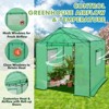 EAGLE PEAK Portable Pop Up Greenhouse, Patented Center Lock, Walk-in Outdoor Greenhouse with Zippered Doors & Windows, Green - 3 of 4