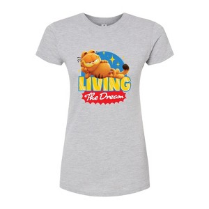 Women's - Garfield - Living The Dream Fitted Graphic T-Shirt - 1 of 3