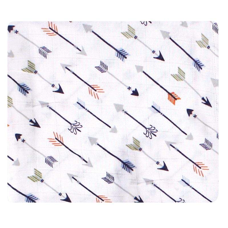 Hudson Baby Infant Boy Cotton Muslin Swaddle Blankets, Orange Foxes, One Size, 4 of 7