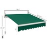VisioGear Retractable Awning, 8'*7' Patio Awnings with Manual Crank Handle for Deck, Yard, Green, 98.4"*78.75"*49.25" - 3 of 4