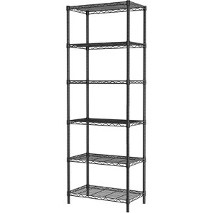 6 Tier Adjustable Storage Shelf Wire Shelving Unit Metal Shelves Standing Closet Bathroom Organizers - 1 of 4