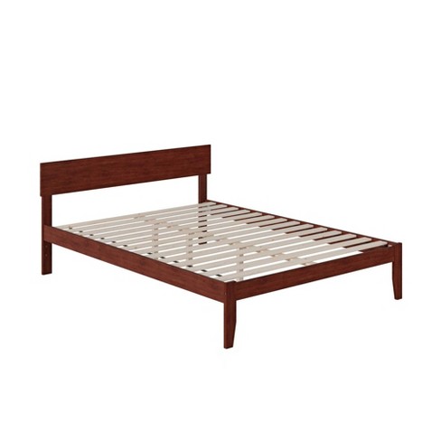 Queen Boston Bed Walnut - Afi: Hardwood Frame, No Box Spring Needed ...