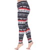 Women's Plus Size Printed Leggings - One Size Fits Most Plus - White Mark - 2 of 3