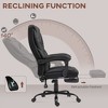 HOMCOM Executive Office Chair with Foot Rest, Big and Tall Ergonomic Desk Chair, Reclining Swivel Chair with High Back and Adjustable Height, Black - 3 of 4
