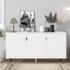 ORRD 70" Modern TV Stand - 3-Door Media Console with Adjustable Shelves for Living Room（White） - 2 of 4