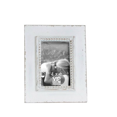 VIP Wood 7.5 in. White 4x6 Photo Frame