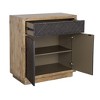 Treasure Trove Accents One Drawer 2 Door Cabinet Tyler Natural/Black: Hickory Surface, MDF Frame, Divided Storage, No Assembly Required - 4 of 4