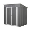 NicBex 6*4ft Modern Outdoor Storage Shed with Lockable Doors Weatherproof Galvanized Metal Garden Shed for Garden, Lawn, Patio, Gray - 2 of 4