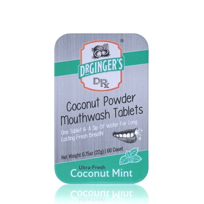 Dr. Ginger's Coconut Mint Mouthwash Tablets - 60ct