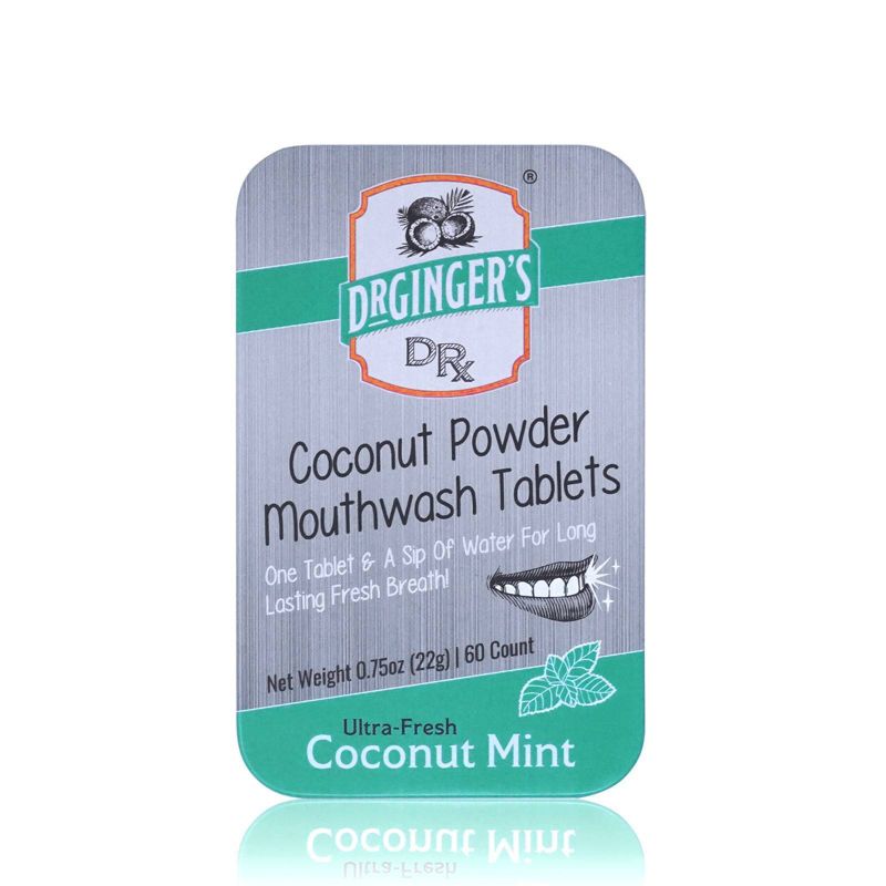 Dr. Ginger&#39;s Coconut Mint Mouthwash Tablets - 60ct, 1 of 6