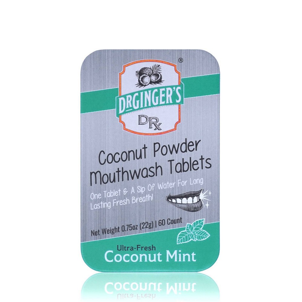 Photos - Toothpaste / Mouthwash Dr. Ginger's Coconut Mint Mouthwash Tablets - 60ct