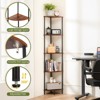 Aoibox Corner Shelf Stand 5-Tier 65 Inch Tall Narrow Bookshelf Rustic Display Storage Unit for Bedroom Living Room Office - 3 of 4