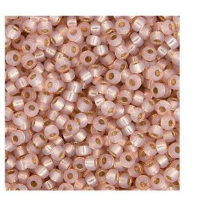 John Bead Miyuki Glass Seed Beads 11/0 (22g) Alabaster Blush Silver Lined Dyed DB0579 - 1 of 2