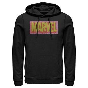 Men's Marvel Drippy Retro Logo Pull Over Hoodie - 1 of 4