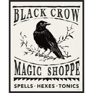 Amanti Art Black Crow Halloween Dark by Anne Tavoletti Canvas Wall Art Print Framed 23-in. x 28-in. - 1 of 4