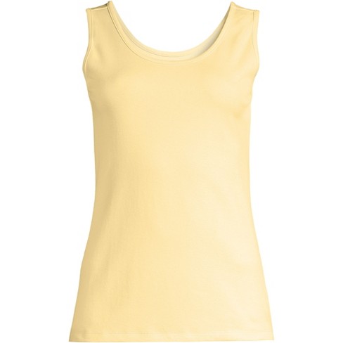 Lands' End Women's Petite Cotton Tank Top - Medium - Golden Candle Light :  Target