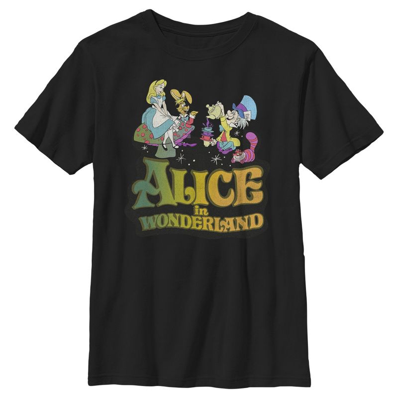 Boy's Alice in Wonderland Alice and Mad Hatter Party T-Shirt, 1 of 6