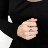 Slickblue Trendy Women's Rose Gold IP Stainless Steel Ring with Round Clear CZ - Modern Jewelry Piece, Size 5-10 - 2 of 4