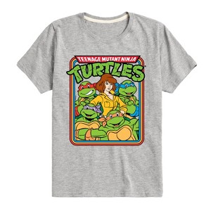 Boys' - Teenage Mutant Ninja Turtles - Retro Group April Short Sleeve Graphic T-Shirt - 1 of 4