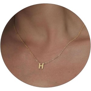Delicate Heart Pendant Necklace, 14K Gold Plated Dainty Chain, Gift for Women - 1 of 4