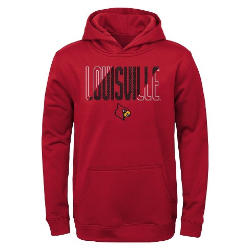 NCAA Louisville Cardinals Logo Boys' Poly Hooded Sweatshirt - M